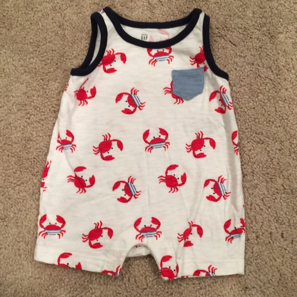 Baby Gap boys 0-3m one piece tank/shorts outfit